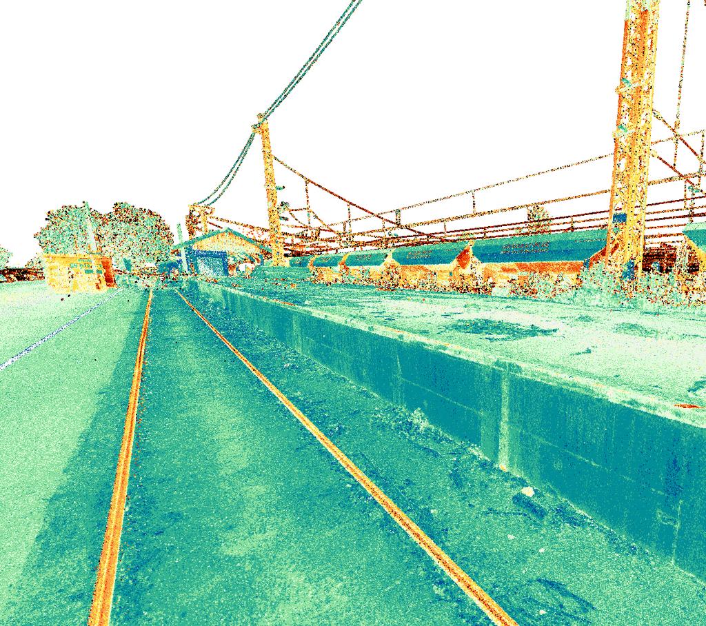 fully integrated Mobile Laser Scanning System for track mapping and clearance surveying.