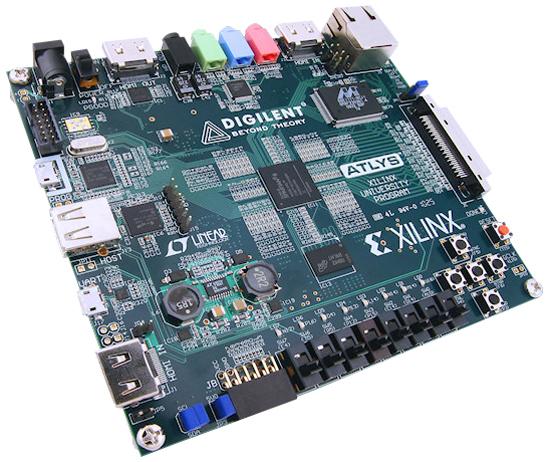 FPGA IC on a Xilinx XUP Board