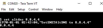 isic V2 Data Logger Configure Network Settings Set Secondary DNS via