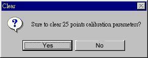 the record will become default record. Press [25ptCal] to do 25 points calibration.