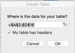 Set the table format To ensure that a screen reader interprets your column headers as headers, it is important to make sure that you set these. A. Set table format.
