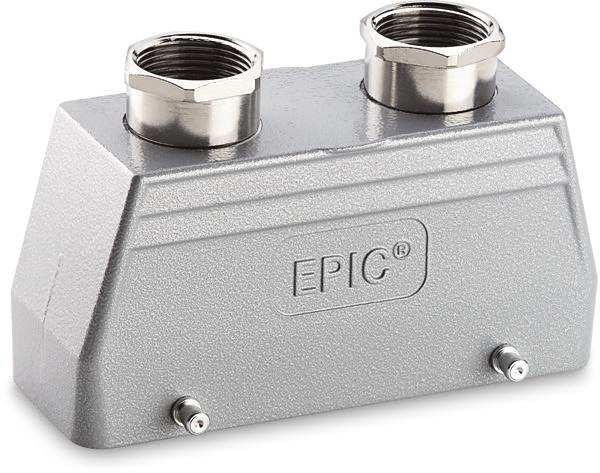 EPIC Rectangular Connector Housings EPIC HB 24 Standard Hoods Double Lever Bolts HB Series Size of Entry Part : SKINTOP Strain Relief PG NPT Metric PG NPT Metric PG Plastic PG Metal Metric Plastic