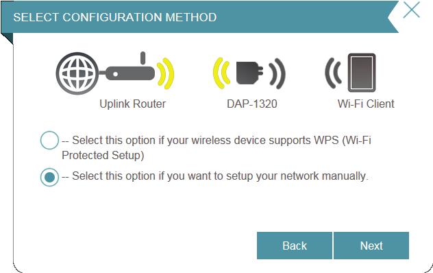 Section 3 - Configuration Using the Manual Method To set up your network