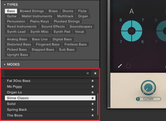 Browsing the Library Working with Favorites 9.9 Working with Favorites Favorites in the KOMPLETE KONTROL Browser allow you to quickly view and browse your most frequently used Preset files.