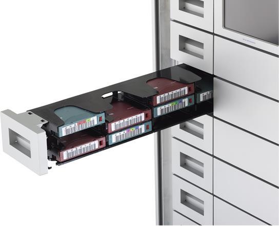 Intelligent Cartridge Management Importing and Exporting Cartridges LTO cartridges may be bulk loaded and unloaded using the tape magazines or alternatively the mailslot may be used to import or
