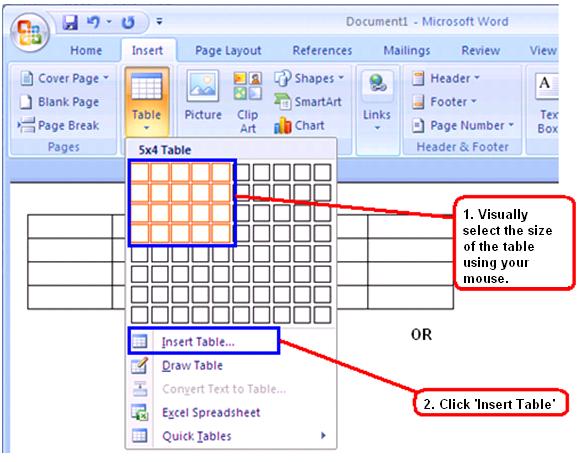 Step Four: Specify Column Header Rows in Tables Microsoft Word provides an easy method for creating accessible simple tables.