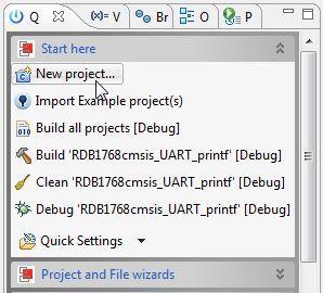 6 Creating Projects using the Wizards Red Suite includes many project templates to allow the rapid creations of correctly configured projects for specific MCUs. 6.