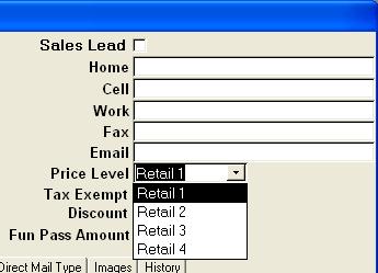 Select the customer s price level. You may have up to four price levels for each inventory item in stock.