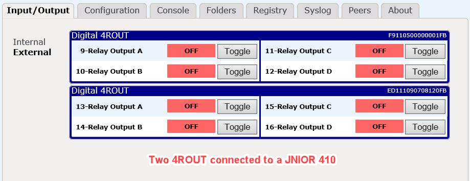 relay outputs standard.
