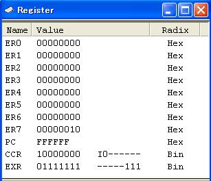 Section 6 Tutorial 6.8 Setting Registers Set values of the program counter and the stack pointer before executing the program.