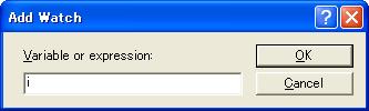 Section 6 Tutorial The user can also add a variable to the [Watch] window by specifying its name.