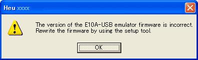 Section 3 Preparation before Use 3.10.1 Setting up at Purchasing the Emulator or Updating the Version of Software Note: If you are using the HS0005KCU01H (serial No.