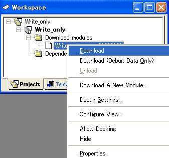 24 [Workspace] Window ([Projects]) (i) Select and download the file with