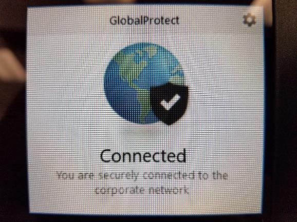 8. Be aware that when the GlobalProtect client initially starts, it is using the pre-logon configuration. This does not give access to any data in the NEST environment. 9.