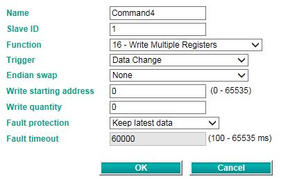Quick Configuration Guide Refer to your Modbus device s datasheet to add Modbus commands. Modbus TCP Configuration The MGate gateway also supports both Modbus TCP Client (i.e. Master) and Server (i.e. Slave) modes.