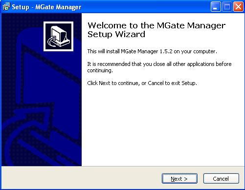 MGate Manager Configuration Installing the Software The following instructions explain how to install MGate Manager, a utility for configuring and monitoring MGate 5105-MB-EIP gateways over the