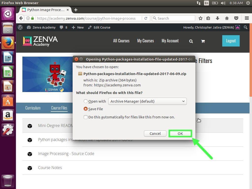 3. Click on the Files application on the left-pane,