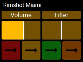 The Volume parameter value in the display changes accordingly. Muting Sample Slots You can mute a Sample Slot immediately: 1. Press and hold the Mute button. 2.