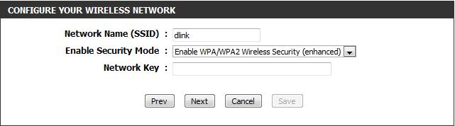 2 Use the Enable Security Mode drop-down menu to select the wireless security method that you want to implement on your network.