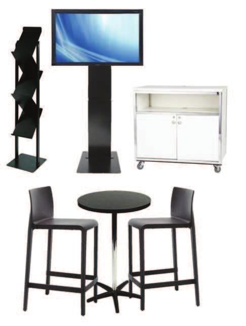 * PACKAGE 4 - FURNITURE & AV Package includes: 1 x 42 TV - On floor stand OR wall mounted, 1 x Mode dry