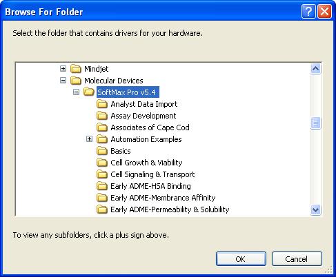 Figure 2-19 Selecting the SoftMax Pro folder. 3.
