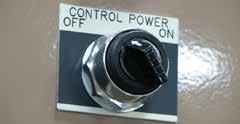 to opening the Main Control Panel Door, to avoid possible