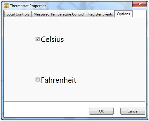 Thermostat Properties Tab Register Event Use the Thermostat properties tab options as shown in Figure