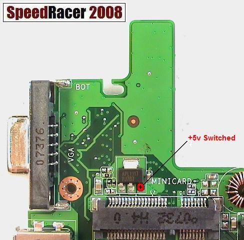 7) Route the red power wire along the top of the board, away from any holes in the board that will contain screws later.