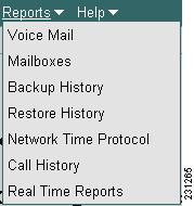 Administration Menu Options Synchronize Information Note Backup/Restore Control Panel Traces Historical Reporting Reports Menu The
