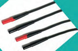 TL224 SureGrip Silicone Test Lead Set DMM test leads (red, black) with safety shrouded, standard diameter banana plugs Right