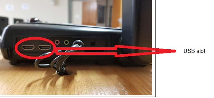 The document camera has A USB slot
