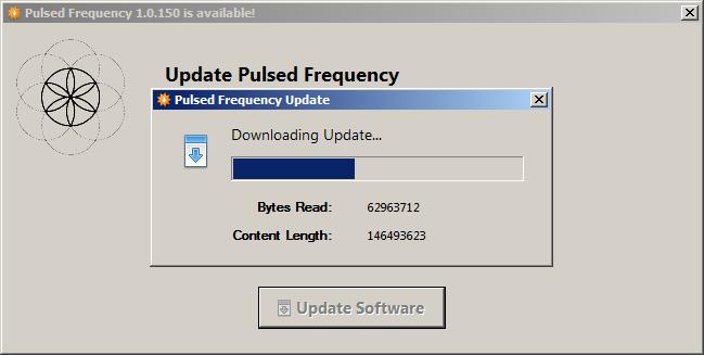 As the software is being downloaded, a progress bar dialog will be displayed.