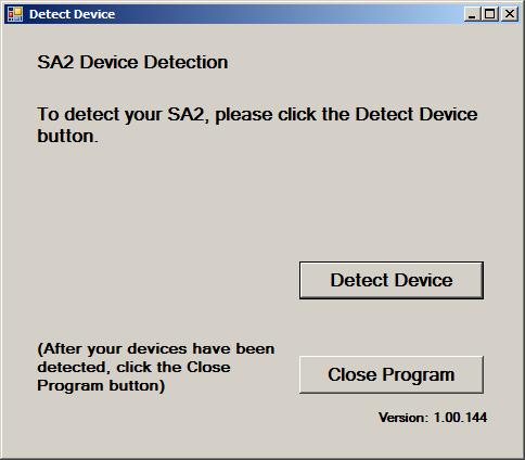 PLAZOMICS Manual Detection Please follow these steps in order to manually detect your PLAZOMICS (SA2) device.