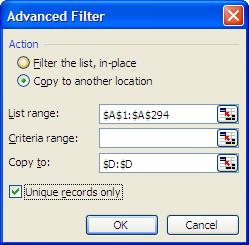 Figure 18 - The Advanced Filter option window SUMIF and COUNTIF logical functions The SUMIF and COUNTIF functions can be used to sum up, or count, data provided that certain criteria are met.