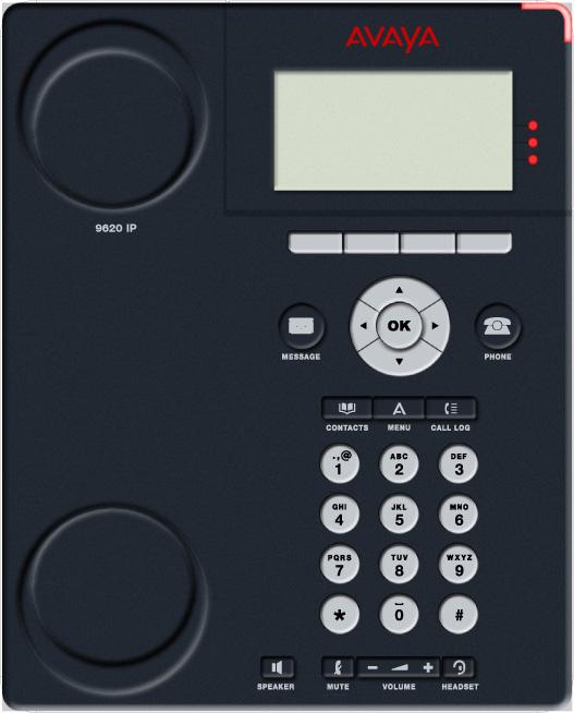 About The Web Browser Figure 13: 9620 IP Telephone The 9600 Series IP Telephones have differing numbers of line buttons. The 9620 has three line buttons while the 9630 and 9640 have six.
