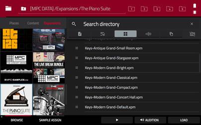 If it doesn t already exist, create a folder called Expansions in the root of your MPC disk - now copy the Piano Suite folder inside this Expansions folder.