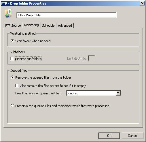 The Passive mode option transfers files to the ftp server in Passive FTP mode, reducing the risk of interference due to firewalls.