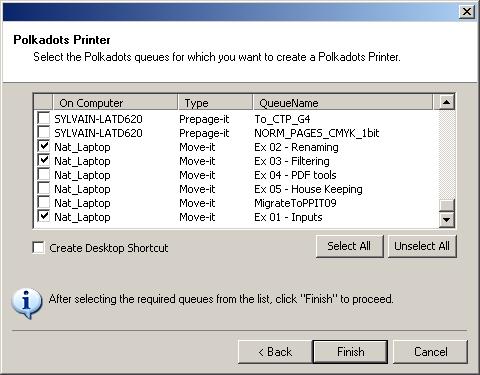 Printer Manager In the Printer Manager, click the Add button and follow the wizard for creating a Polkadots Printer.