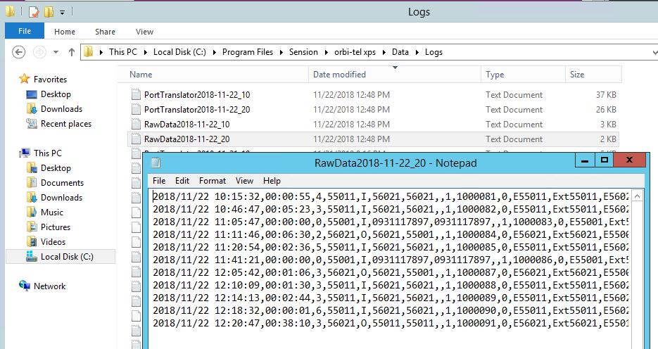 Check again Call details with SMDR log at C:\Program Files\Sension\orbi-tel xps\data\logs 8.