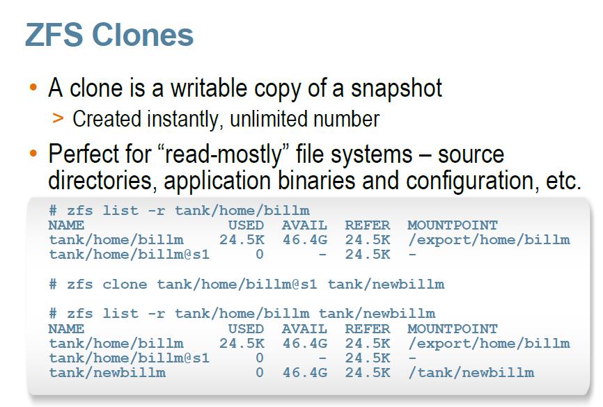 A clone is a writable volume or file system whose initial contents are the same as the dataset from which it was