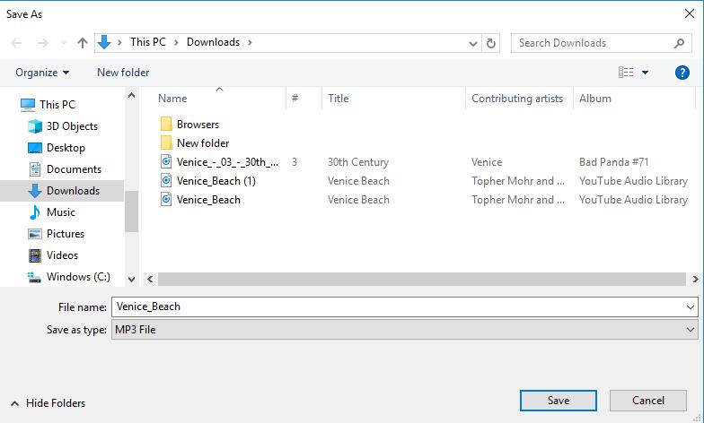 A new window opens, like File explorer in the Downloads Folder. You can find another Folder, like Music.