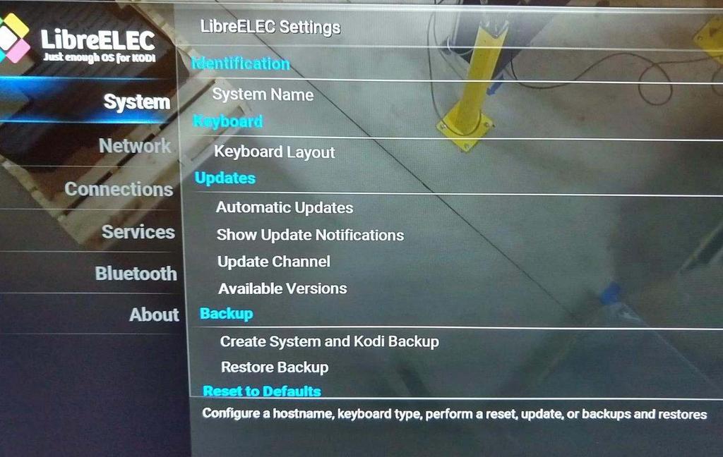 Step 6 - LibreELEC and Adding Wifi Then in the LibreELEC settings tab, use the arrow keys on your keyboard to scroll down to Network then over to Wireless Networks Active hit ok on your