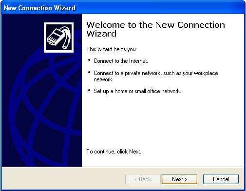 Figure 5: New Connection Wizard 6.