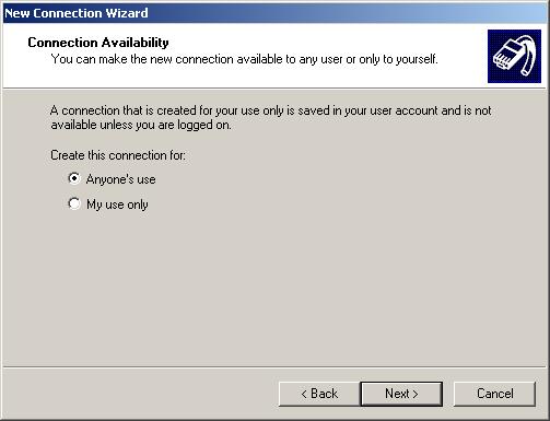 11. Select connection availability, then click Next (Figure 11). NOTE: This step does not apply for every machine configuration. If you do not see this screen, skip to the next step.