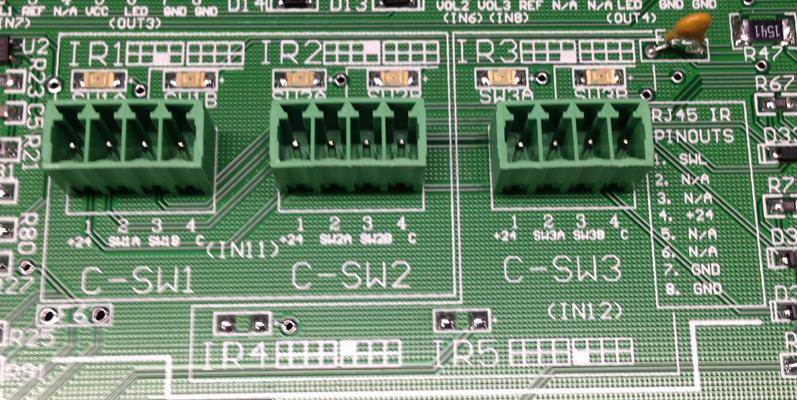 There are no switches associated with the C switch connectors on the new version of CIF2 board. IN11 and IN12 are bit encoded with 4 bits each.