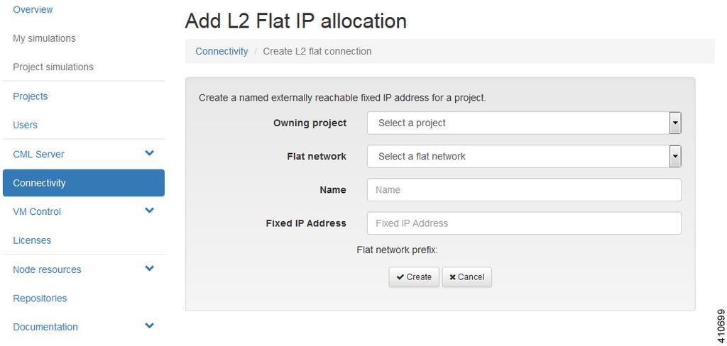 Create a Port Connection Step 3 The corresponding Add IP Allocation page appears. Complete the fields as required for the applicable port connection.