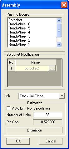 Starting with the sprocket, select each item in the track in a counterclockwise order until you have