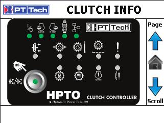 Clutch Information Page PT Tech Option Clutch Information This page displays all information being broadcast from the J1939 PT Tech Clutch Controller.