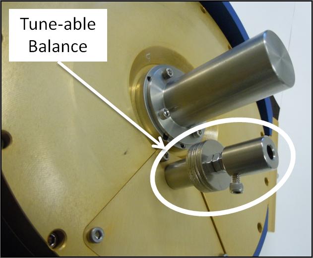 a tunable mass balance was built to install on the rotor housing.