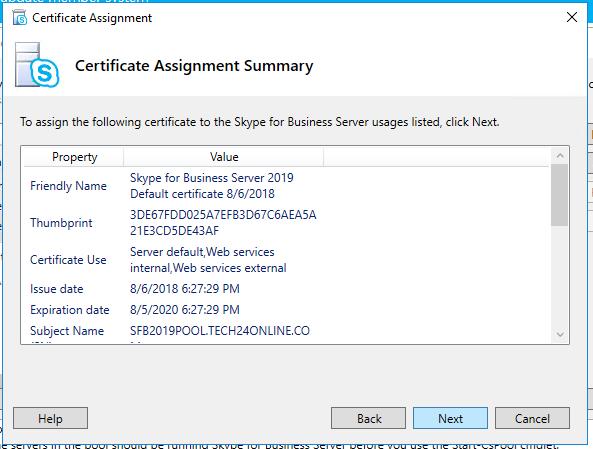 Once more, wizard will show you summary of the certificate being assigned.